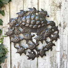 Sea Turtles, Ocean Art, Handmade in Haiti, Recycled Metal Wall Art 23.5" X 23.5"