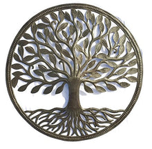 Steel Drum Organic Tree of Life Recycled Metal Art from Haiti , 23" X 23"